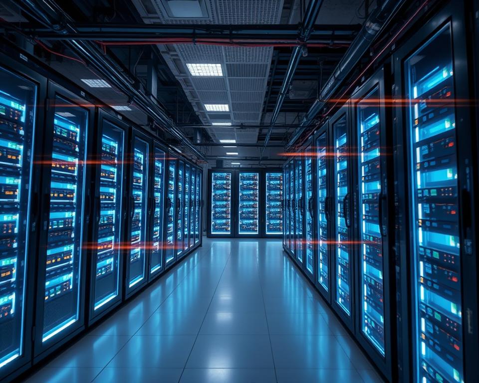 A secure data fortress, its walls fortified with layers of encryption and access controls. Gleaming servers stand as sentinels, their cooling fans whirring in a symphony of digital guardianship. Illuminated by a soft, ambient glow, the architecture exudes an aura of precision and reliability. Nestled within this fortress, sensitive information is safeguarded, its movement tracked and monitored by vigilant systems. The scene conveys a sense of unwavering commitment to data security, a steadfast dedication to preserving the confidentiality and integrity of critical information.