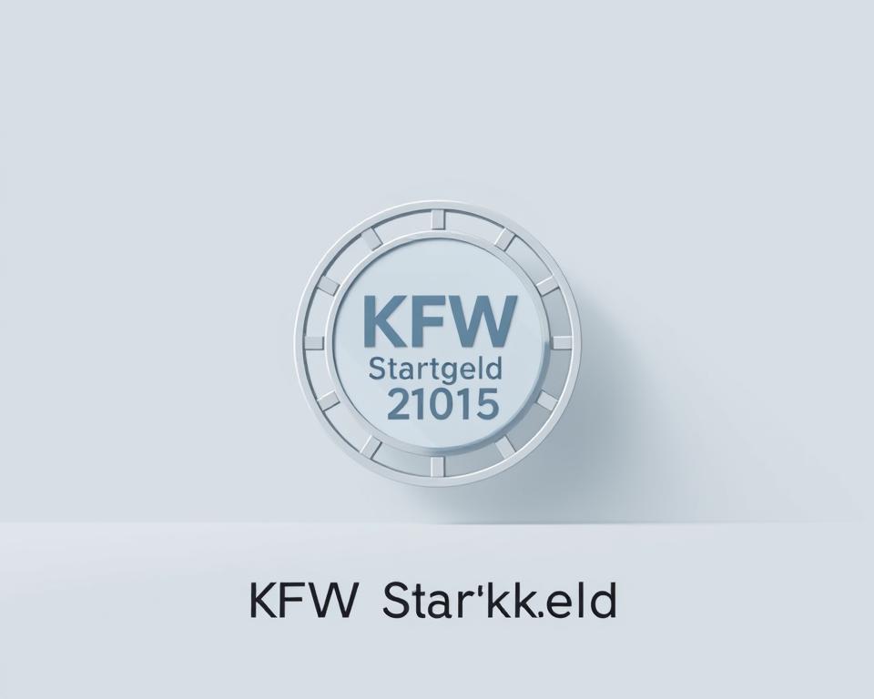 A modern, minimalist illustration depicting the concept of "KFW Startgeld" (KFW Startup Grant). The scene features a simplified, abstract representation of a German government emblem or seal, rendered in a muted, monochromatic color palette of grays and blues. The emblem is placed centrally, commanding the viewer's attention, and is surrounded by a clean, uncluttered background. The overall composition conveys a sense of authority, stability, and professionalism, reflecting the serious nature of the financial support program. The lighting is soft and diffused, creating a sense of tranquility and trustworthiness. The camera angle is slightly elevated, giving the image a sense of importance and significance. A modern, minimalist illustration depicting the concept of "KFW Startgeld" (KFW Startup Grant). The scene features a simplified, abstract representation of a German government emblem or seal, rendered in a muted, monochromatic color palette of grays and blues. The emblem is placed centrally, commanding the viewer's attention, and is surrounded by a clean, uncluttered background. The overall composition conveys a sense of authority, stability, and professionalism, reflecting the serious nature of the financial support program. The lighting is soft and diffused, creating a sense of tranquility and trustworthiness. The camera angle is slightly elevated, giving the image a sense of importance and significance.