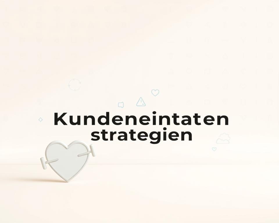 A modern, minimalist illustration depicting the concept of "Kundenbindung Strategien" (customer loyalty strategies). Set against a clean, light background, the foreground features a stylized icon or graphic representation of customer loyalty, perhaps a heart or handshake symbol, rendered in a soft, pastel color palette. The midground showcases a series of simple, geometric shapes or icons representing various customer loyalty tactics, such as loyalty programs, personalized offers, and ongoing engagement. The background subtly incorporates a subtle, repeating pattern or texture that ties the overall composition together, creating a sense of harmony and balance. The lighting is soft and diffuse, with a hint of directional lighting to add depth and dimension to the scene. The overall mood is one of simplicity, professionalism, and effectiveness, reflecting the core concepts of "Kundenbindung Strategien" in a visually engaging and approachable manner.