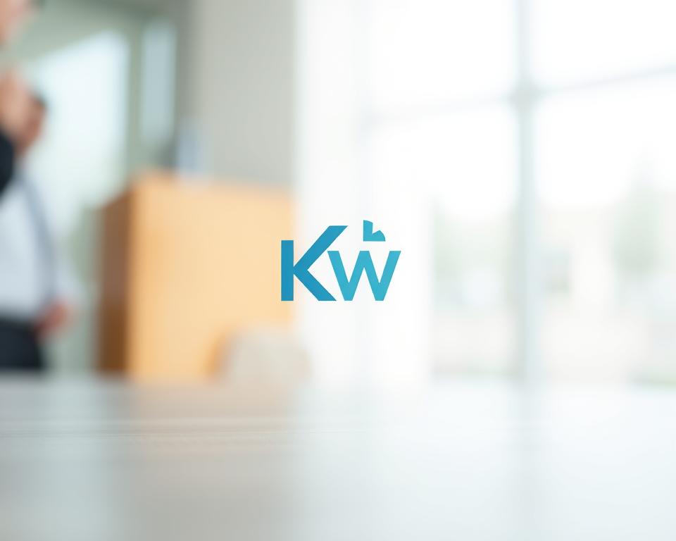 A modern, minimalist illustration showcasing the KfW-Darlehen für Gründer, a key financing program for young entrepreneurs in Germany. Set against a softly blurred, light-filled background, the central focus is a sleek, geometric icon representing the KfW logo, rendered in a soothing palette of blues and grays. The icon is flanked by subtly layered graphic elements suggesting financial growth and stability, creating an aspirational, professional atmosphere. The composition is balanced and clean, with careful attention to perspective and depth of field to draw the viewer's eye to the core visual message.