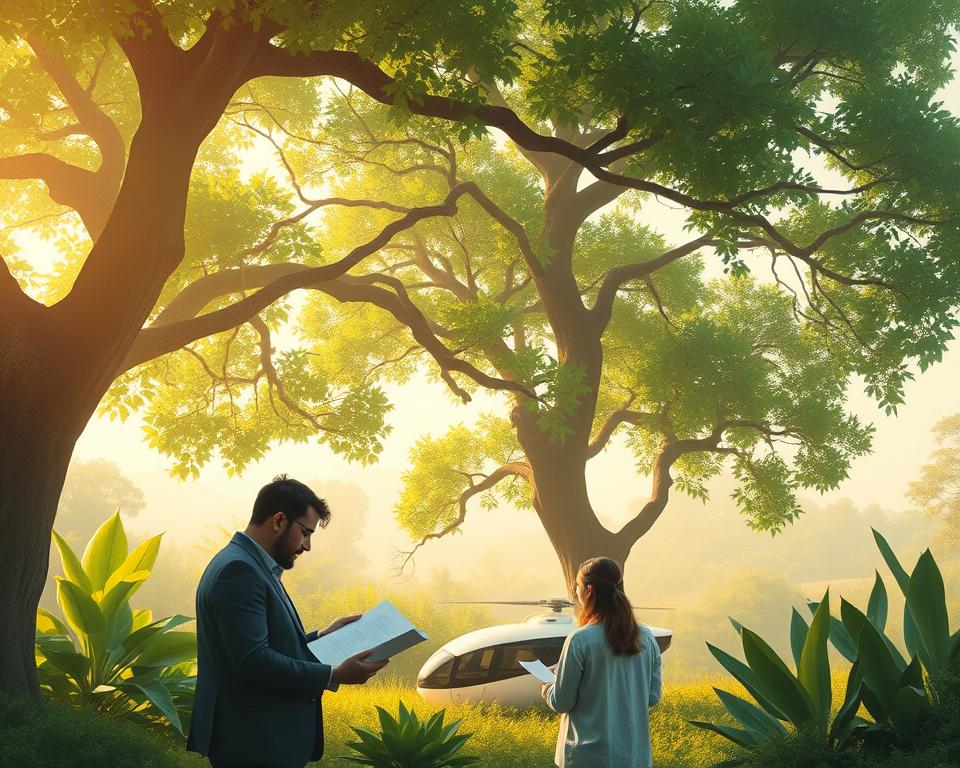 A lush, verdant garden with a towering tree canopy overhead, its branches swaying gently in the breeze. In the foreground, a group of prospective investors carefully examine financial reports, their expressions a mix of intrigue and caution. The middle ground features a scaled-down startup model, its sleek design hinting at innovative potential. Warm, natural lighting bathes the scene, creating a sense of contemplation and discovery. The background subtly fades into a hazy, dreamlike horizon, symbolizing the allure and uncertainty of startup investments. Subtle, textured brushstrokes and a painterly aesthetic imbue the image with a sense of artistic expression, reflecting the dynamic nature of the subject matter.